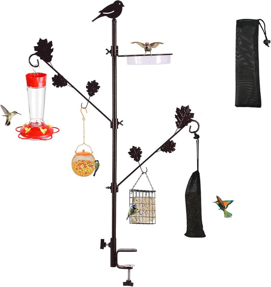 ERYTLLY 42in Deck Bird Feeder Station Kit, Wild Birds Bird Feeding Sta