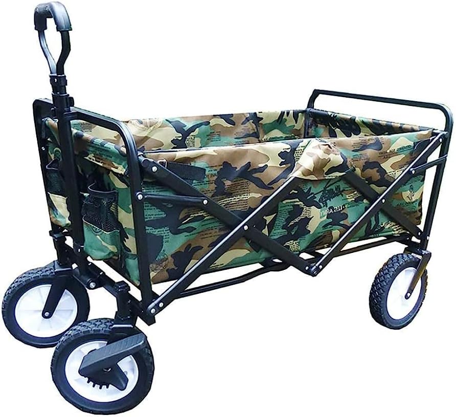 Handcart, Portable Folding Garden Trolley Cart Heavy Duty Trolley Wago