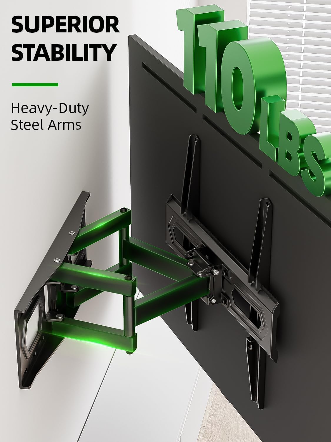 USX MOUNT TV Wall Mount for 32-74 inch Flat Screen/LED/4K up to 110lbs