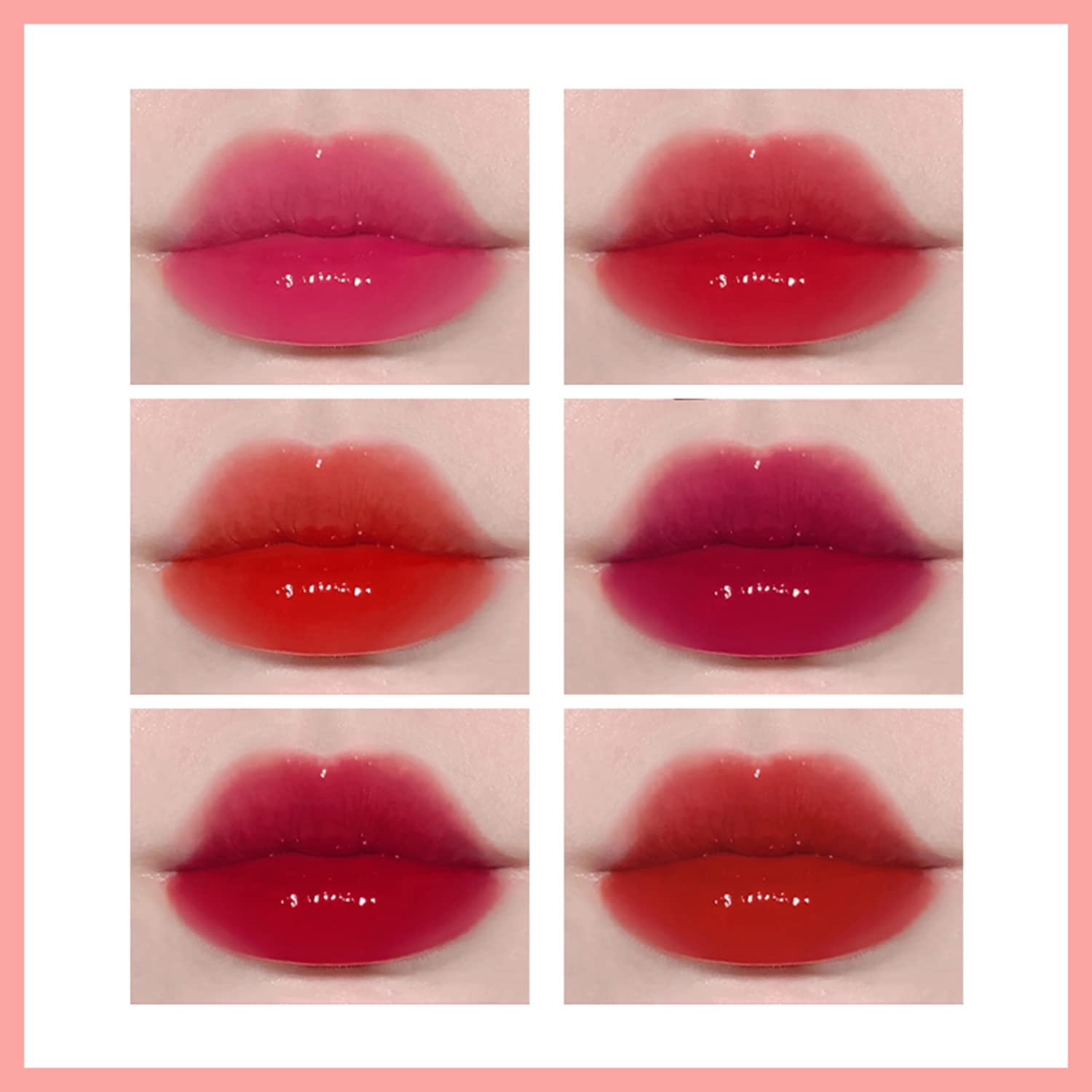 Eakroo 6 Colors Lip Tint Stain Mini Liquid Lipstick, Lip Gloss for Wom