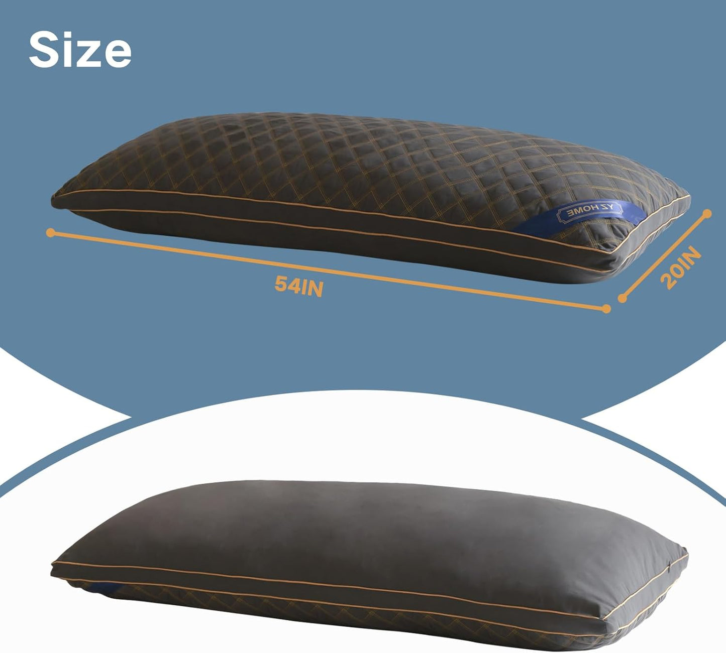 YZ HOME Long Body Pillow for Adults - Firm Body Pillow Insert with Shr