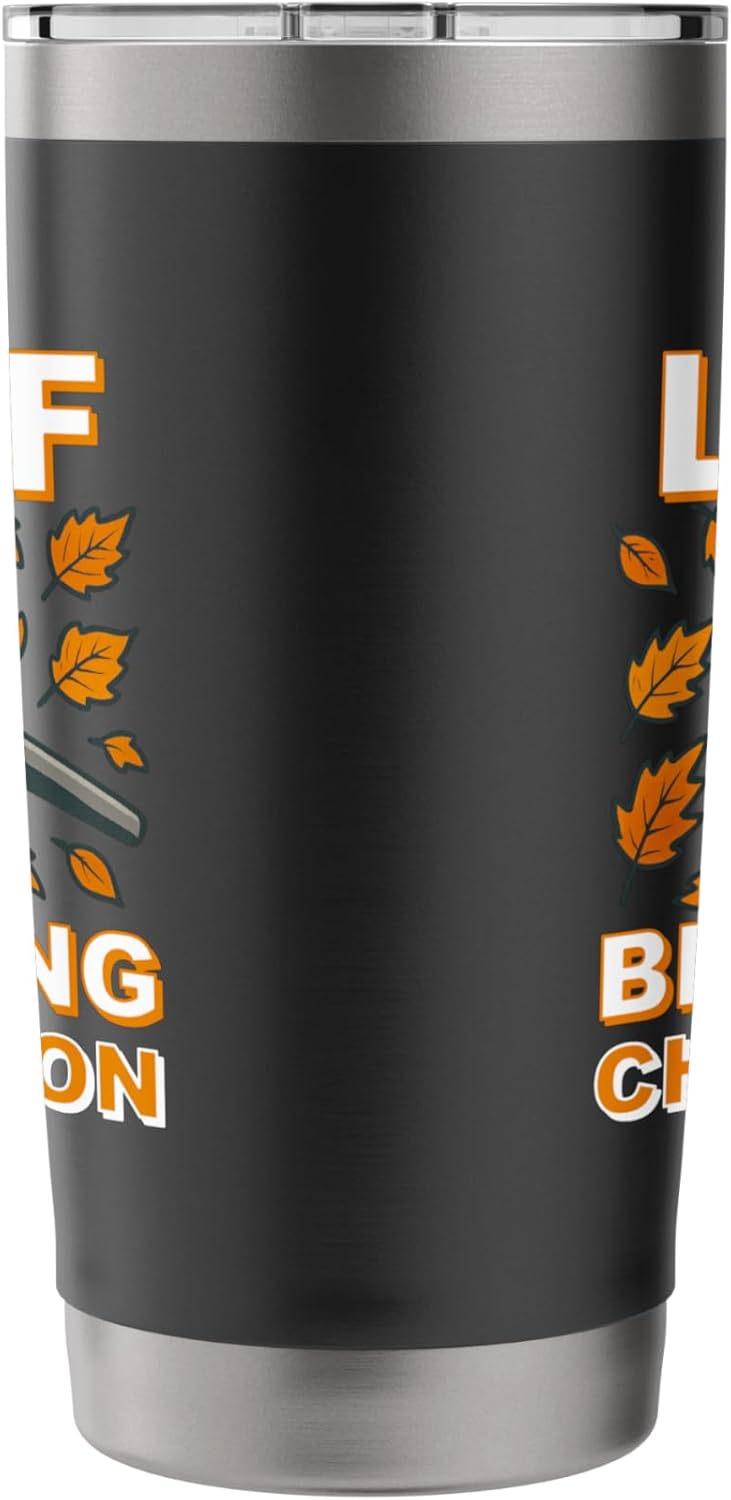 Leaf Blowing Champion Men Funny Electric Lawn Care Blower Stainless Steel Insulated Tumbler