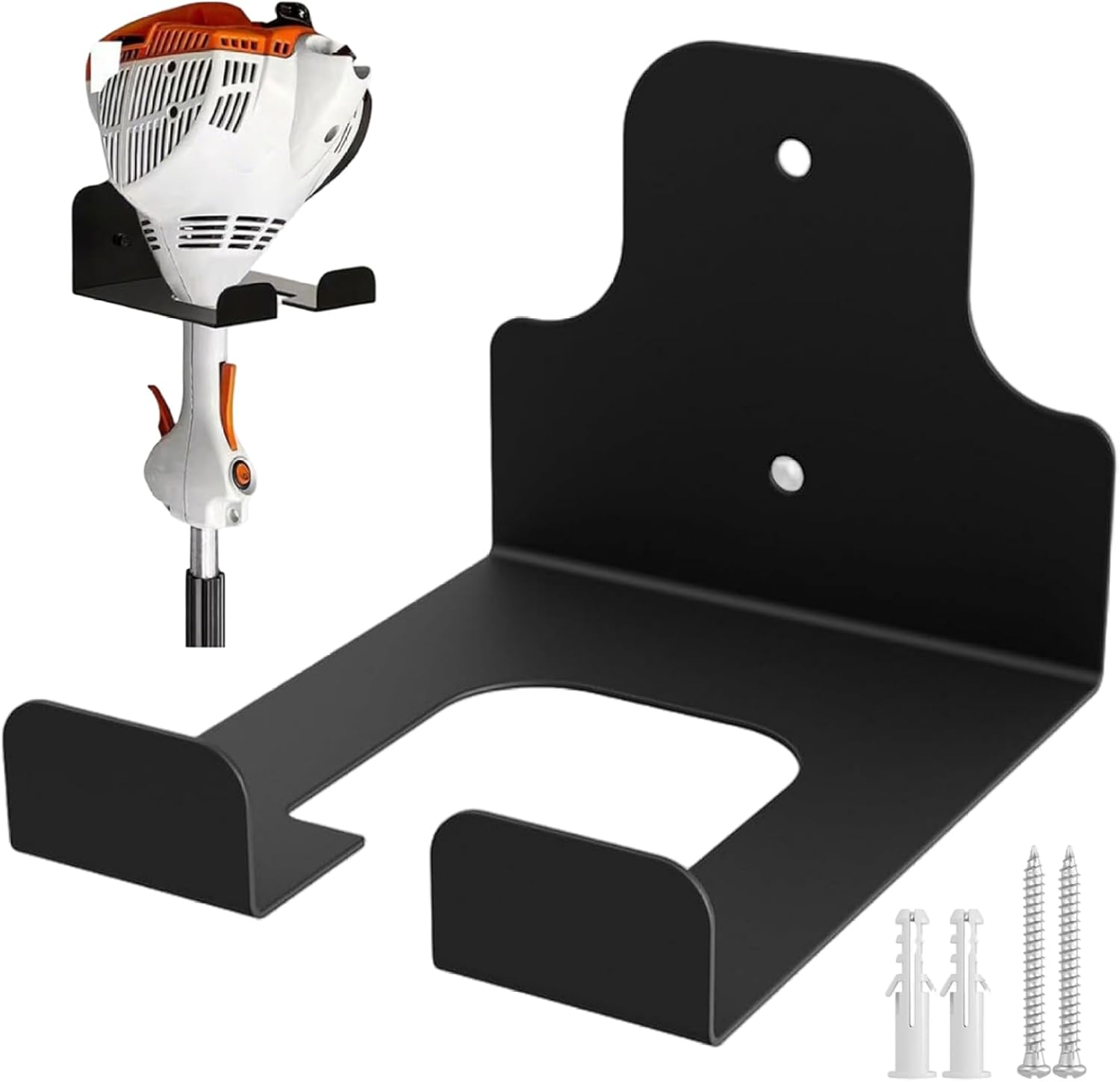 Heavy Duty Weedeater Trimmer Rack with 3 Screws and 3 Expansion Tubes 