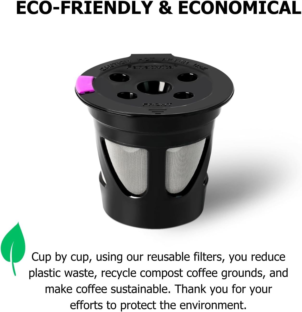 Reusable K Cups for Keurig, 2-Pack Refillable Coffee Pods with 5 Holes, Compatible with Keurig K Supreme, K Slim, K-Duo Hot & Iced Gen2, K-Brew Chill (MultiStream Technology)