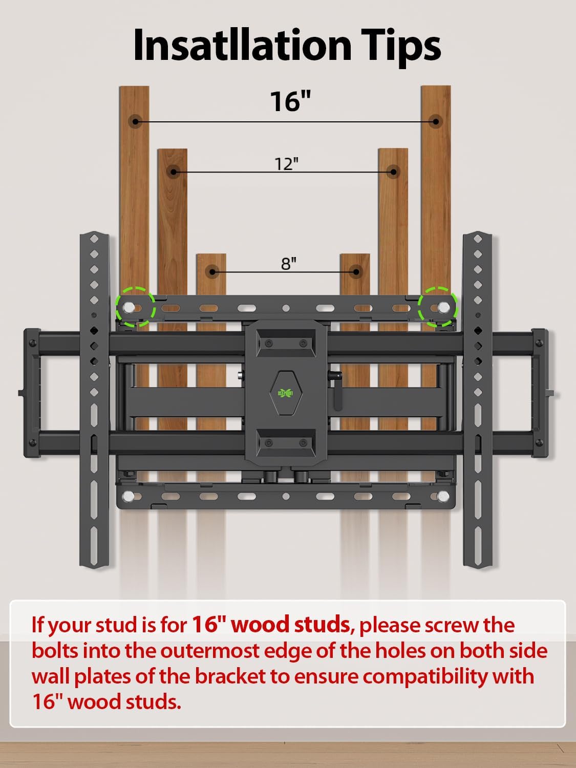 USX Mount Full Motion TV Wall Mount for Most 42-90 inch Flat Screen/LE