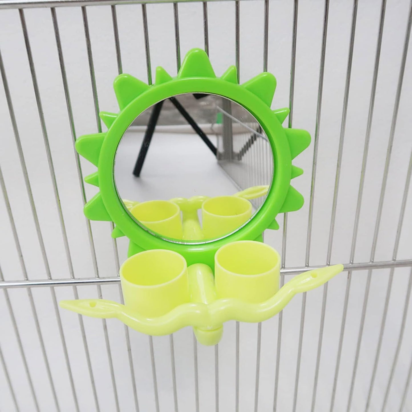 Bird Stand Toy Hanging Parrot Feeder Food Water Bowls for Cockatiels Conures Cage Accessories
