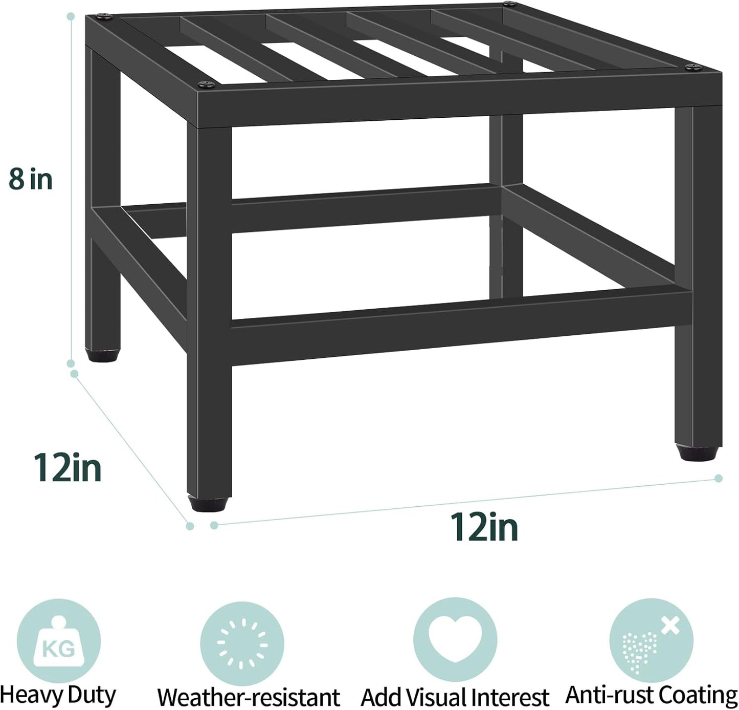 Plant Stand Indoor Outdoor, 2 Pcs Heavy Duty Plant Stands Metal Pedest