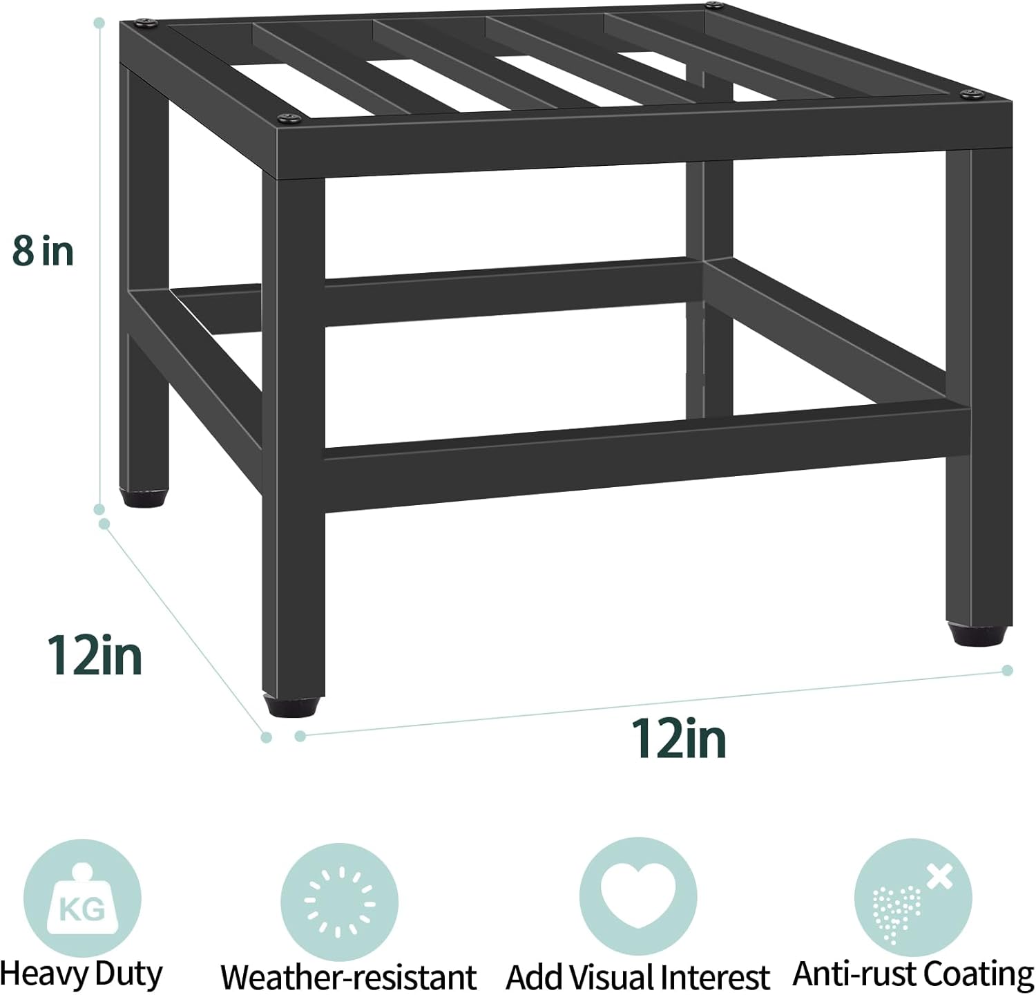 Plant Stand Indoor Outdoor, 2 Pcs Heavy Duty Plant Stands Metal Pedest