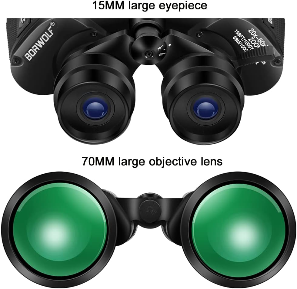 20-60X70 High Magnification HD Professional Zoom Binoculars20X-60X Times Telescope for Bird Watching and Hunting