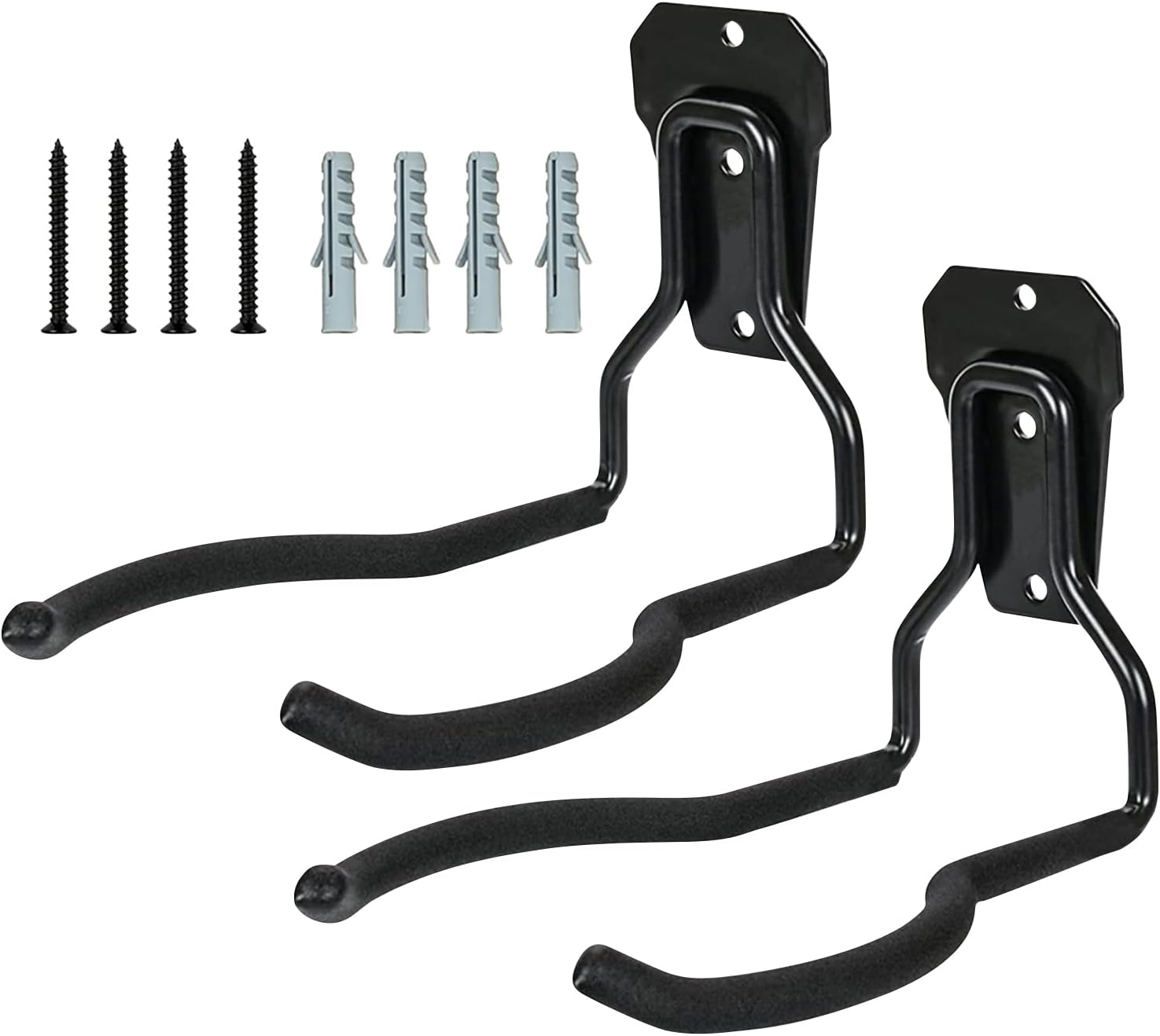 Garage Wall Hooks,Black Rustproof - Garden - Multipurpose Space-Saving