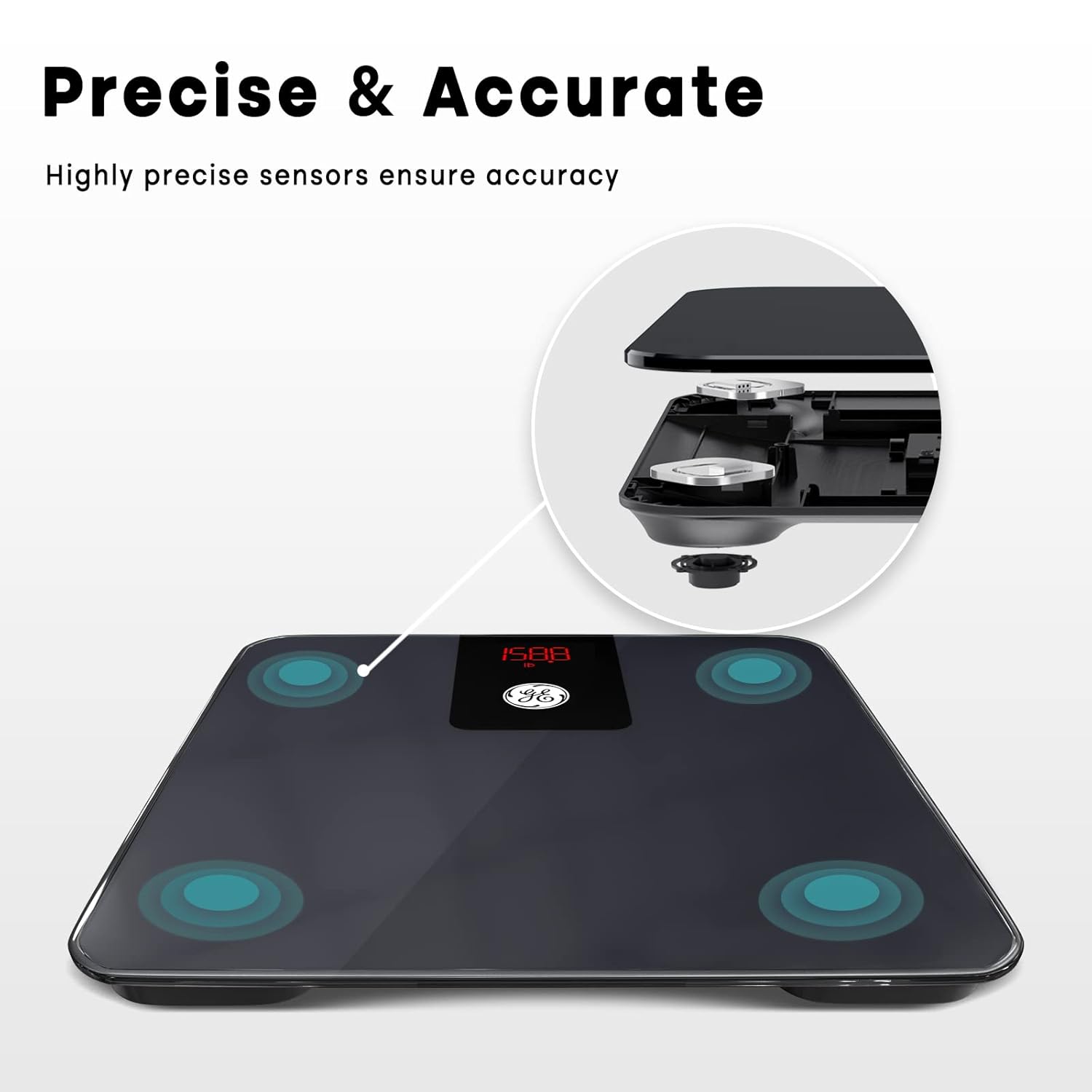 GE Digital Bathroom Scale for Weight, Smart Bluetooth Body Weight and 