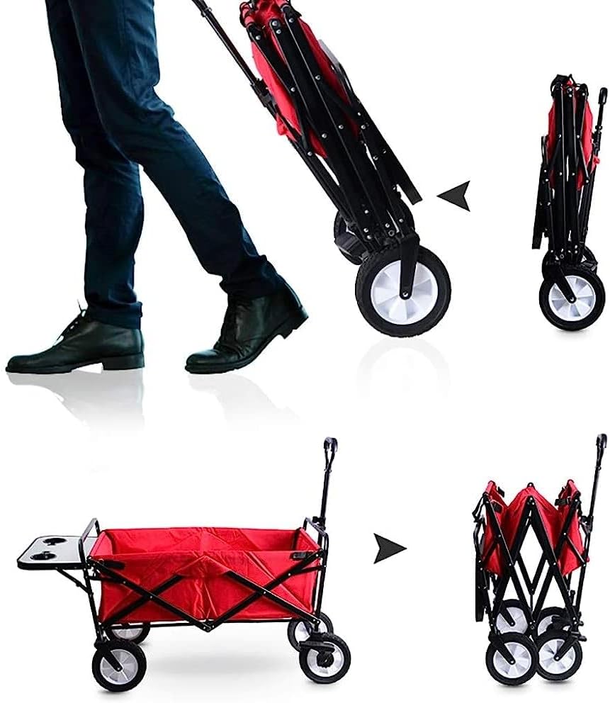 Handcart, Folding Garden Trolley Cart Heavy Duty Wagon Multi-Function 
