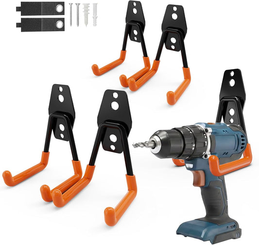 Skateboard Hooks 4-Pack Utility Small Heavy Duty Holder Garage Storage Wall Mount for Stroller Tennis Garden Tool Household Warehouse Shed