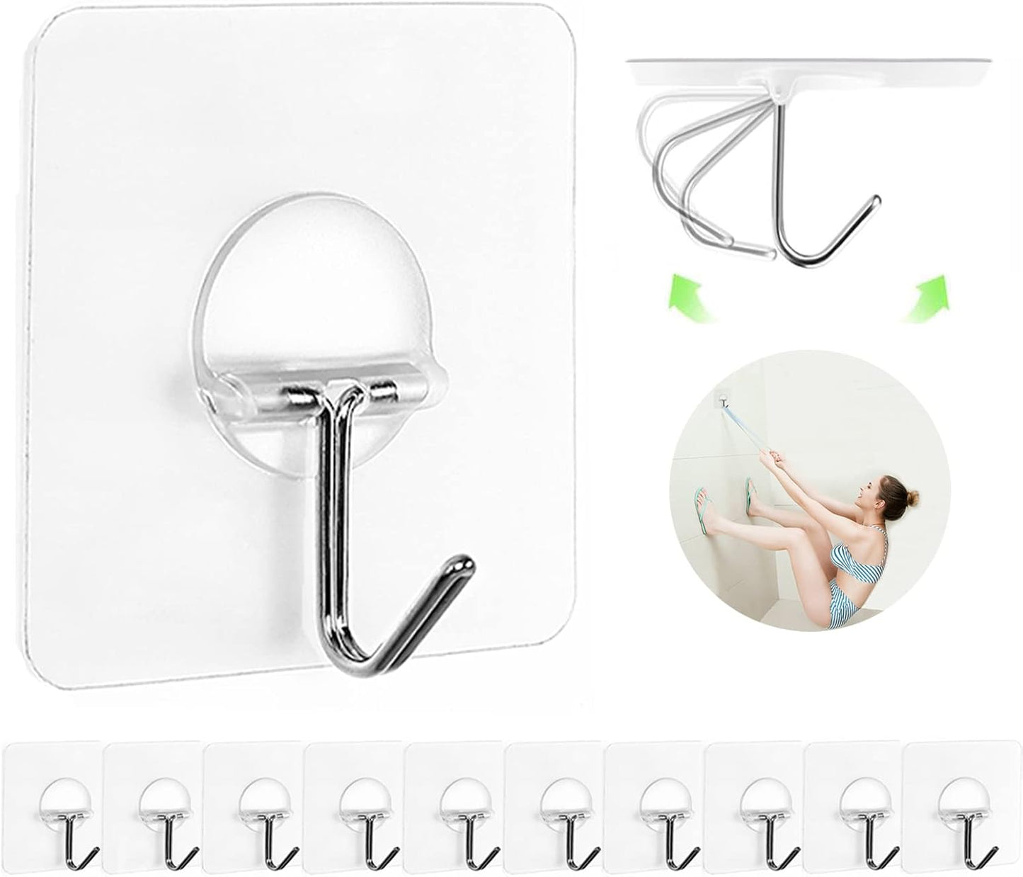 Adhesive Hooks for Hanging Heavy Duty Wall Hooks Self Adhesive Towel C