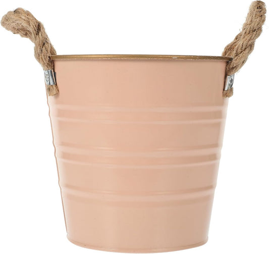 PRETYZOOM Metal Flower Vase Handheld Iron Flower Bucket 13x12x9.5 Inch
