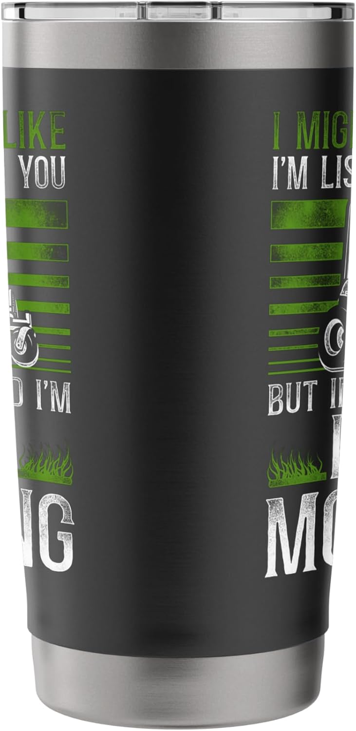 Lawn Mower Mowing Dad Father Landscaper Vintage Tractor I Stainless Steel Insulated Tumbler