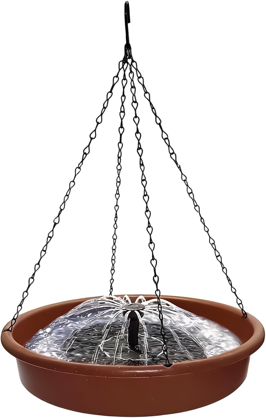 Solar Bird Bath Tray, 30.5x30.5x6cm ABS PP Heavy Duty Outdoor Round Feeder Stand for Garden, Patio, Backyard, Home, Birds, Wildlife, Hanging
