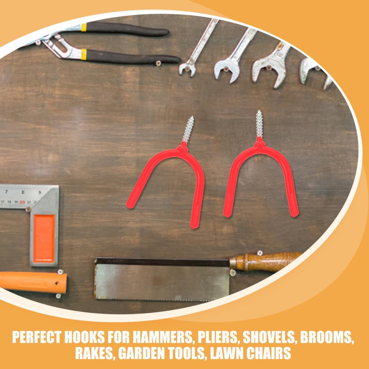 Milisten 12pcs Heavy Duty Garage Wall Hooks Multi-Function Metal Tool 
