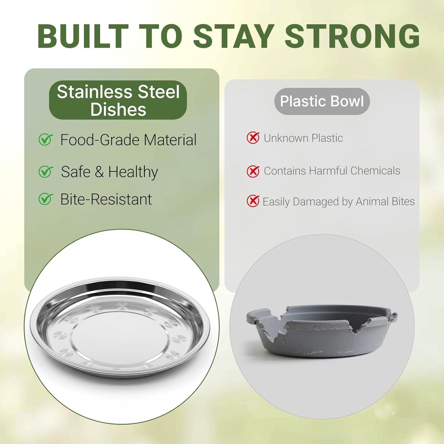 2 Pack Bird Feeder Tree Mount, 8.6 Inch Stainless Steel Fence Crow feeders for Outside with Metal Holder, Wild Bird Bath Tray for Outdoor Garden