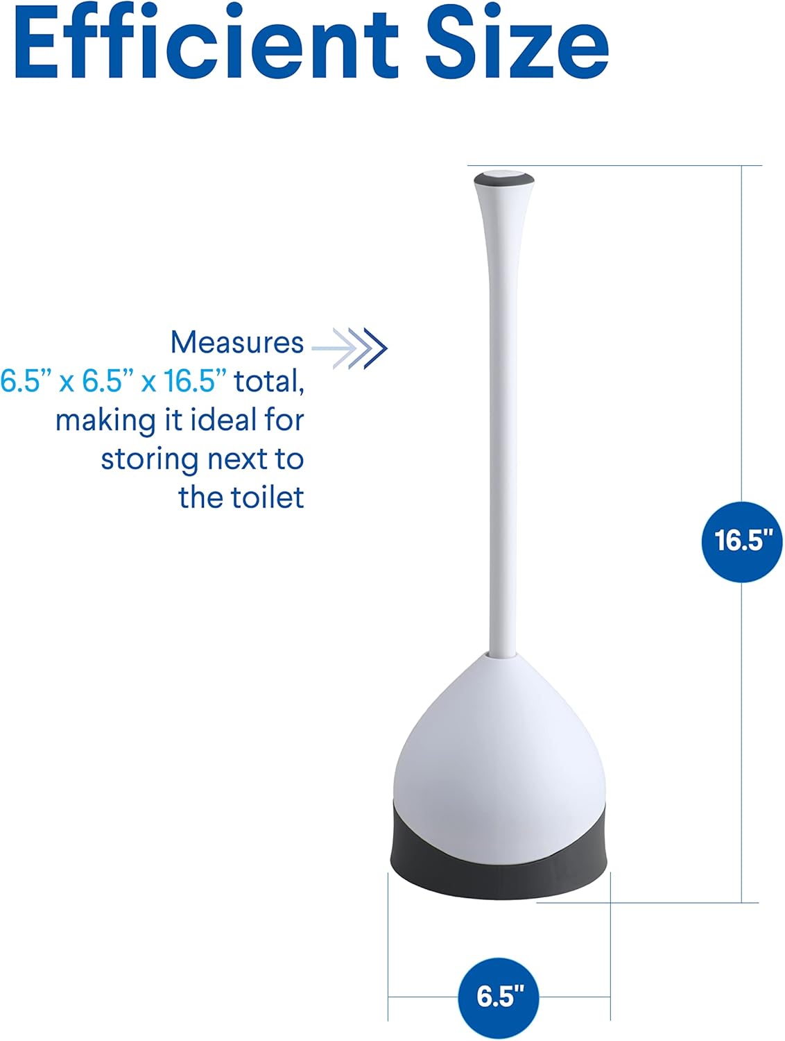 Clorox Toilet Plunger with Hideaway Holder Caddy Heavy-Duty Compact De