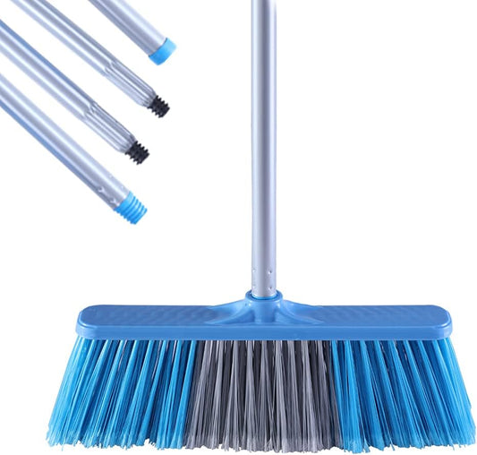 YONILL Indoor Outdoor Broom with Long Handle, 53" Angle Brooms for Flo