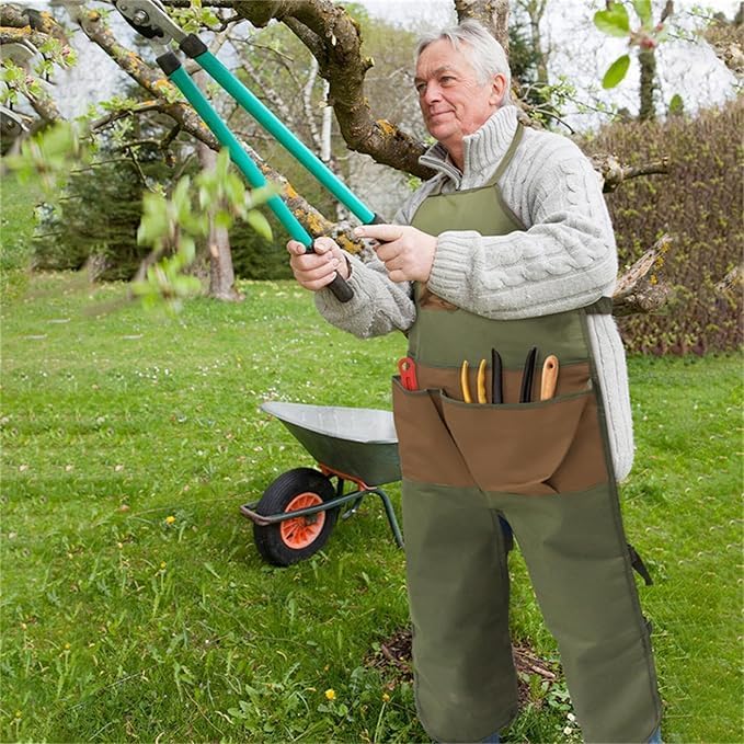 Garden apron,Apron Man,Harvest Apron with Pockets,Waterproof,Adjustabl