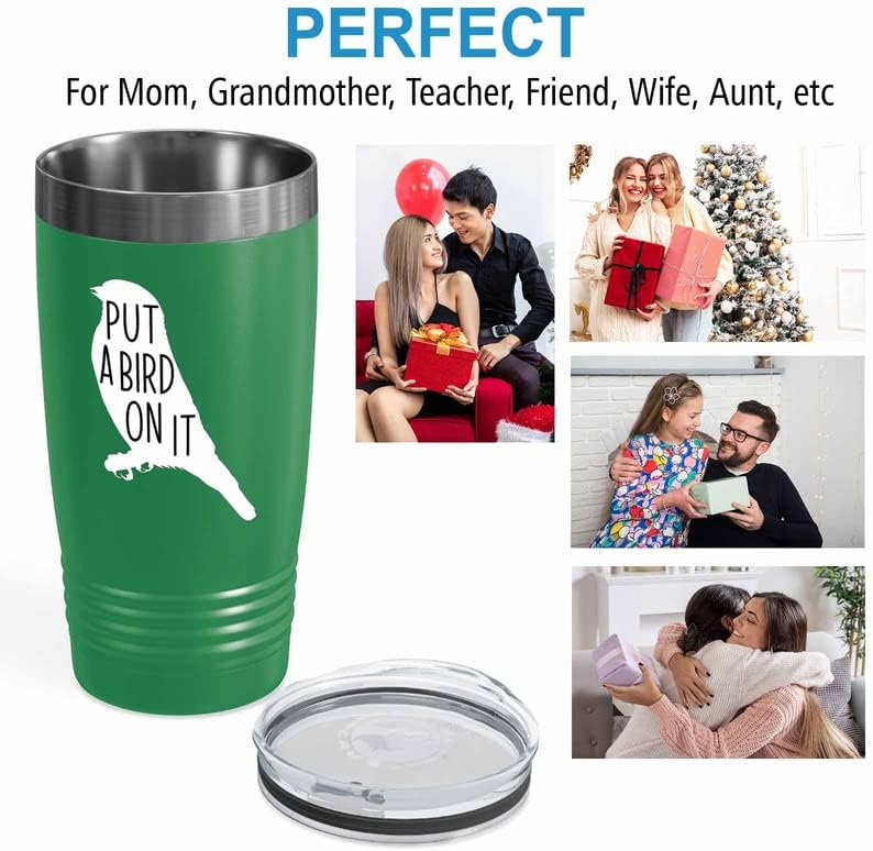 Bird Lover Green Edition Viking Tumbler 20oz - Put a Bird on it - Humm