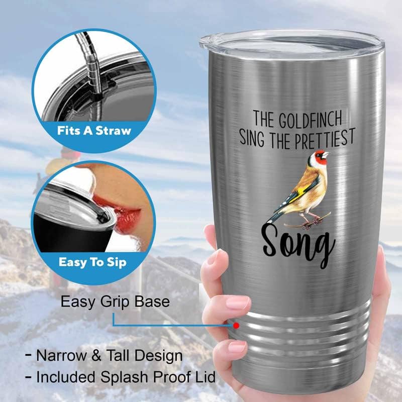 Bird Lover Silver Edition Viking Tumbler 20oz - Prettiest Song - Hummi