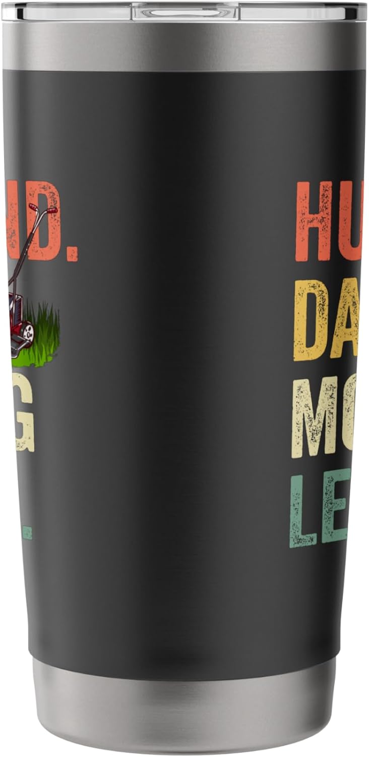 Husband Dad Mowing Legend Lawn Care Gardener Father's Day Stainless Steel Insulated Tumbler