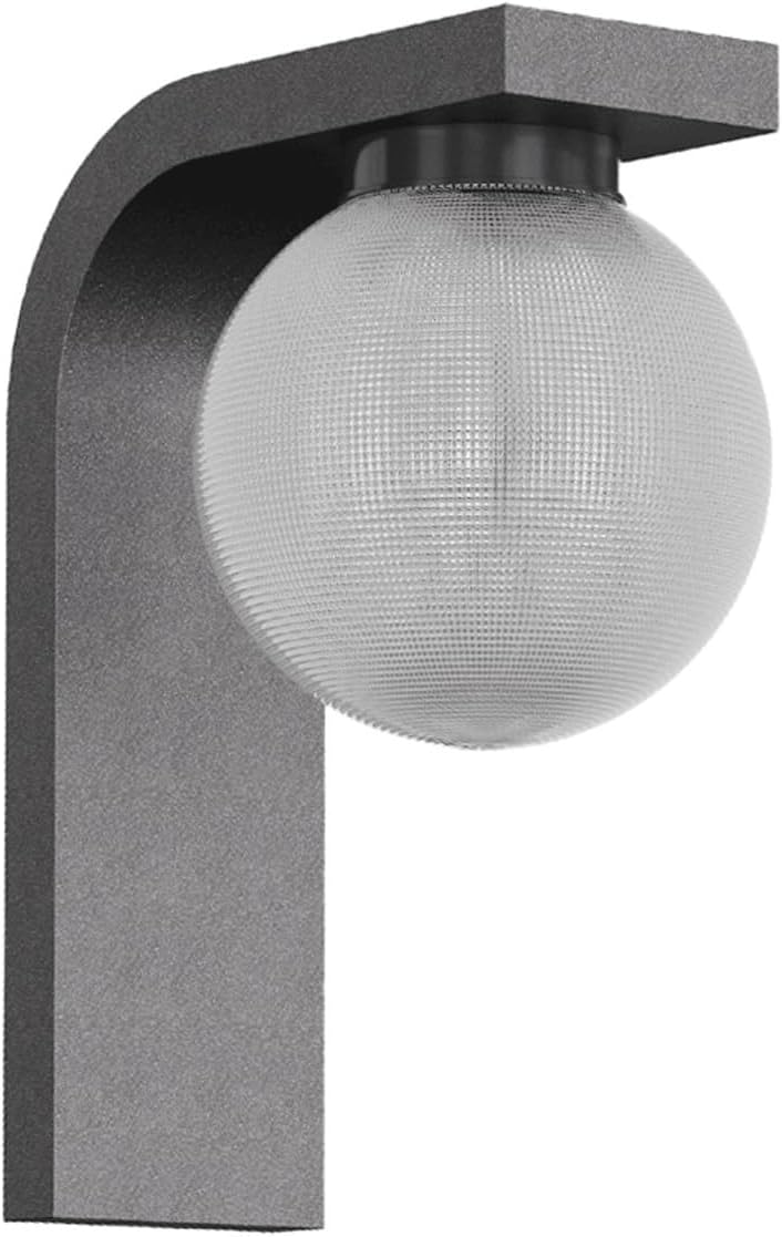 Solar Outdoor Wall Sconce Globe Exterior Wall Lamp Stainless Steel Outdoor Wall Light Waterproof PC Lantern Wireless Porch Lighting for Garden Villa Patio Porch Entryway Cottage