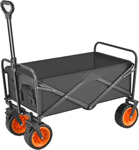 Heavy Duty Collapsible Folding Wagon - Outdoor Utility Cart for Campin