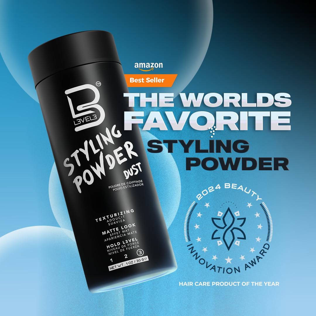 L3 Level 3 Styling Powder - Natural Look Mens Powder - Easy to Apply w