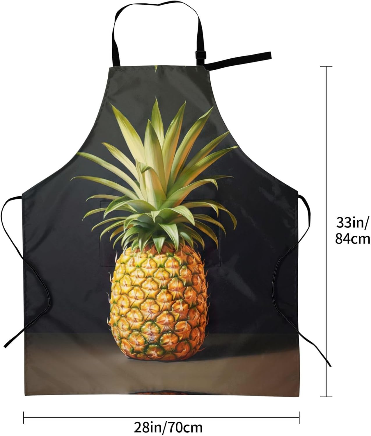 pineapple Painting print Waterproof chef's apron with pocket apron for kitchen cooking baking barbecue and gardening