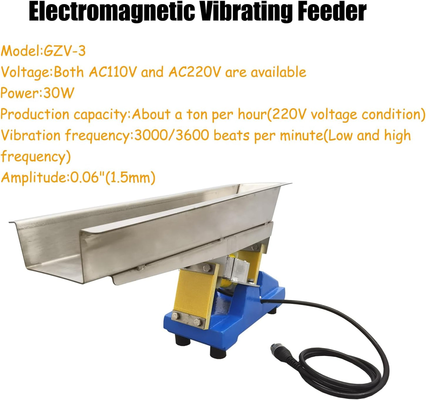 INTBUYING Electromagnetic Vibrating Feeder Shaking Feeding Machine 110