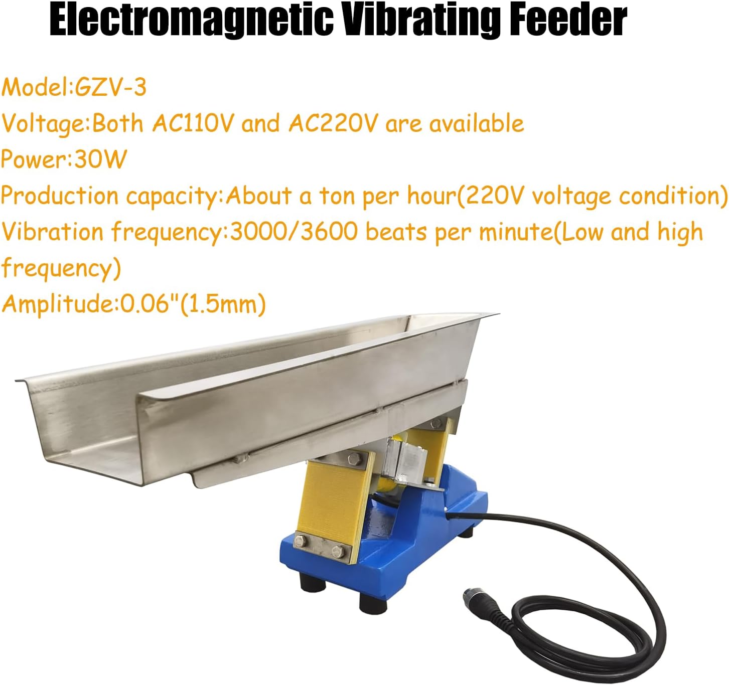 INTBUYING Electromagnetic Vibrating Feeder Shaking Feeding Machine 110