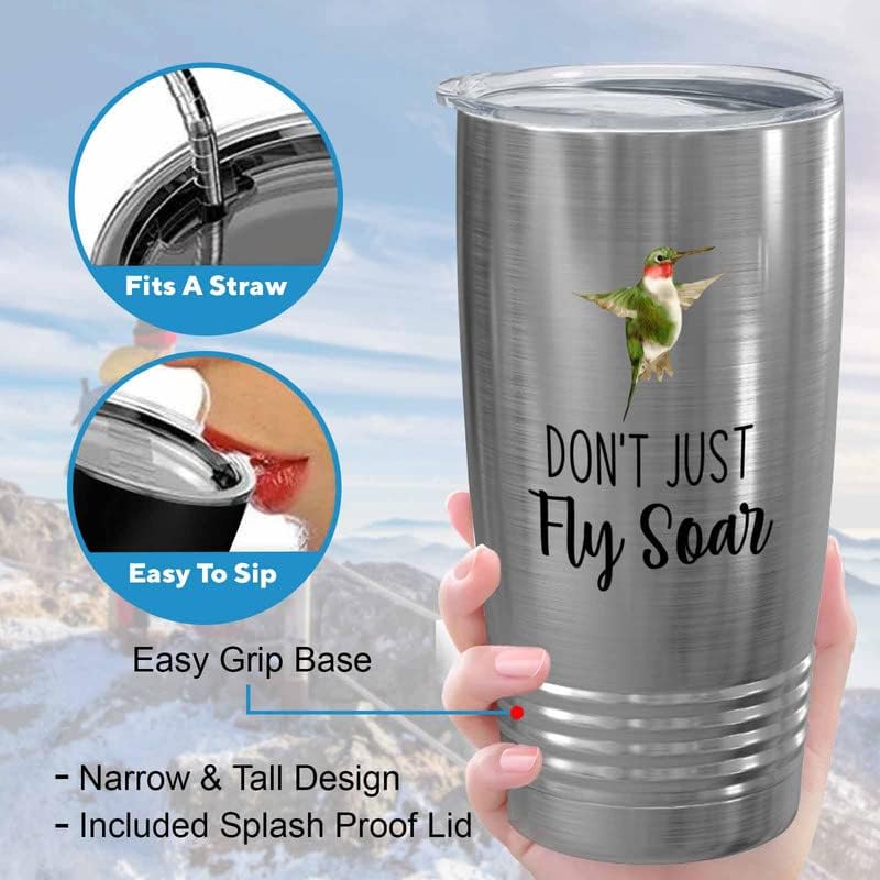 Bird Lover Silver Edition Viking Tumbler 20oz - Don't just Fly soar - 
