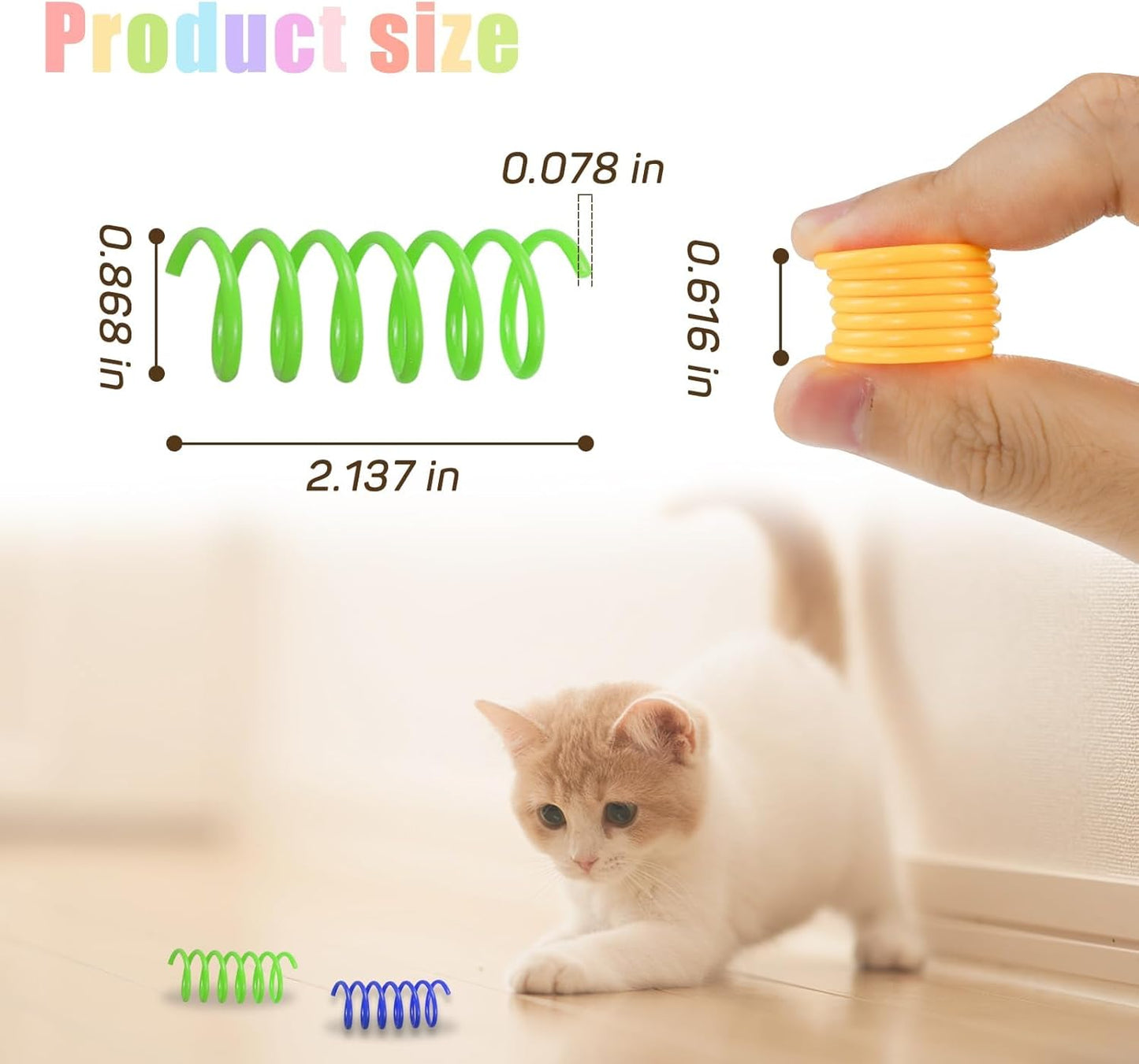 Andiker Interactive Cat Spiral Creative Spring Toy to Kill Time and Ke