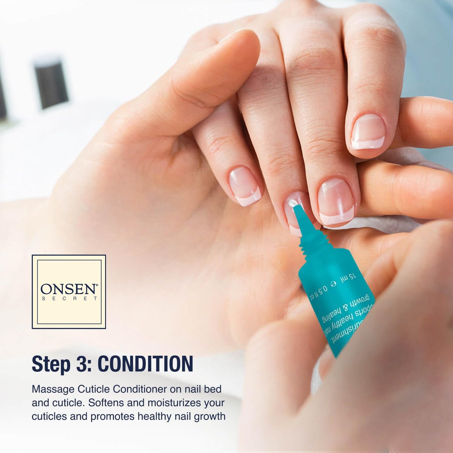 Onsen Secret Nail Care Kit - w/Cuticle Care Serum, Japanese Nail Buffe