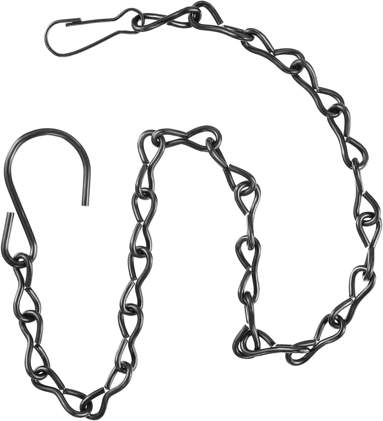 EBOOT 8 Pack 19.7 Inches Hanging Chains for Bird Feeders, Planters, Billboards, Chalkboards, Lanterns, Wind Chimes and Decorative Ornaments (Black)
