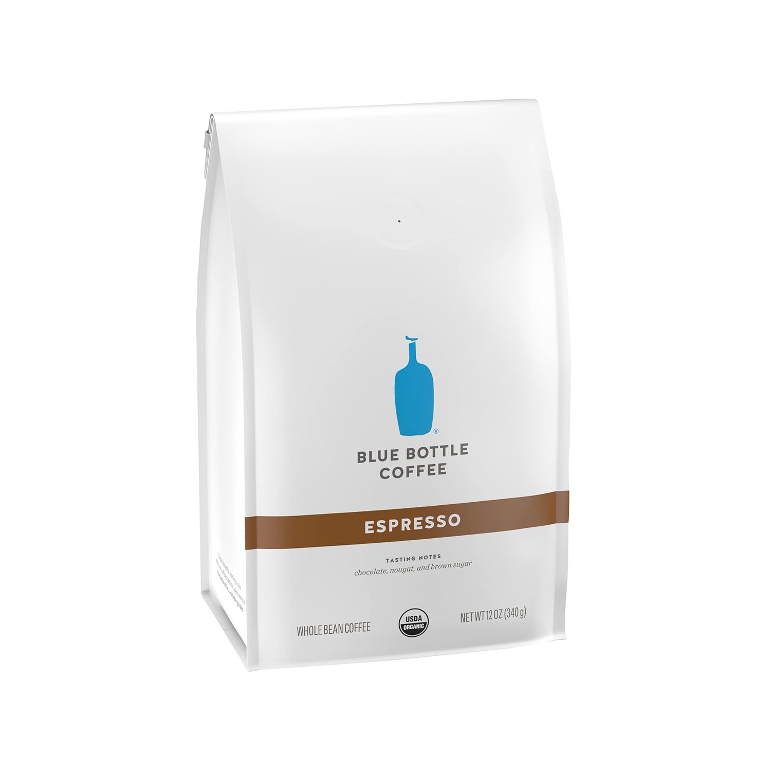 Blue Bottle Whole Bean Organic Coffee, Espresso, Dark Roast, 12 Ounce 
