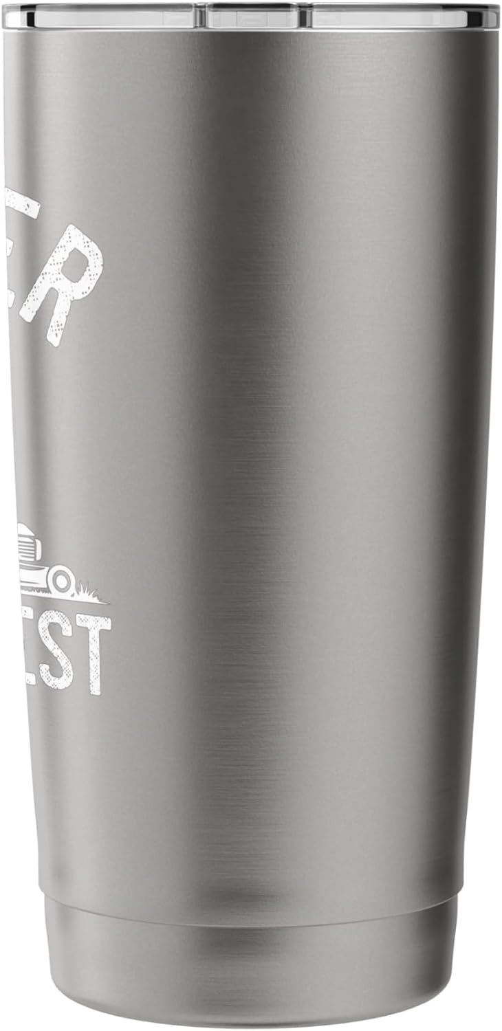 Father Mows Best, Funny Lawn Care, Dad, Fathers Day Stainless Steel Insulated Tumbler