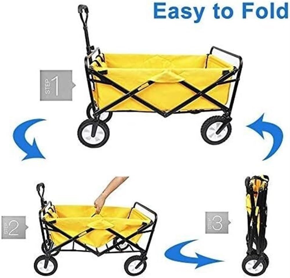 Collapsible Wagon Cart with Wheels Foldable Folding Wagons Carts Silen
