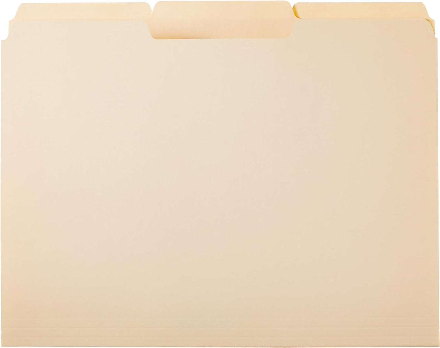 Amazon Basics Sturdy File Folders with Reinforced Tabs for Filing and 