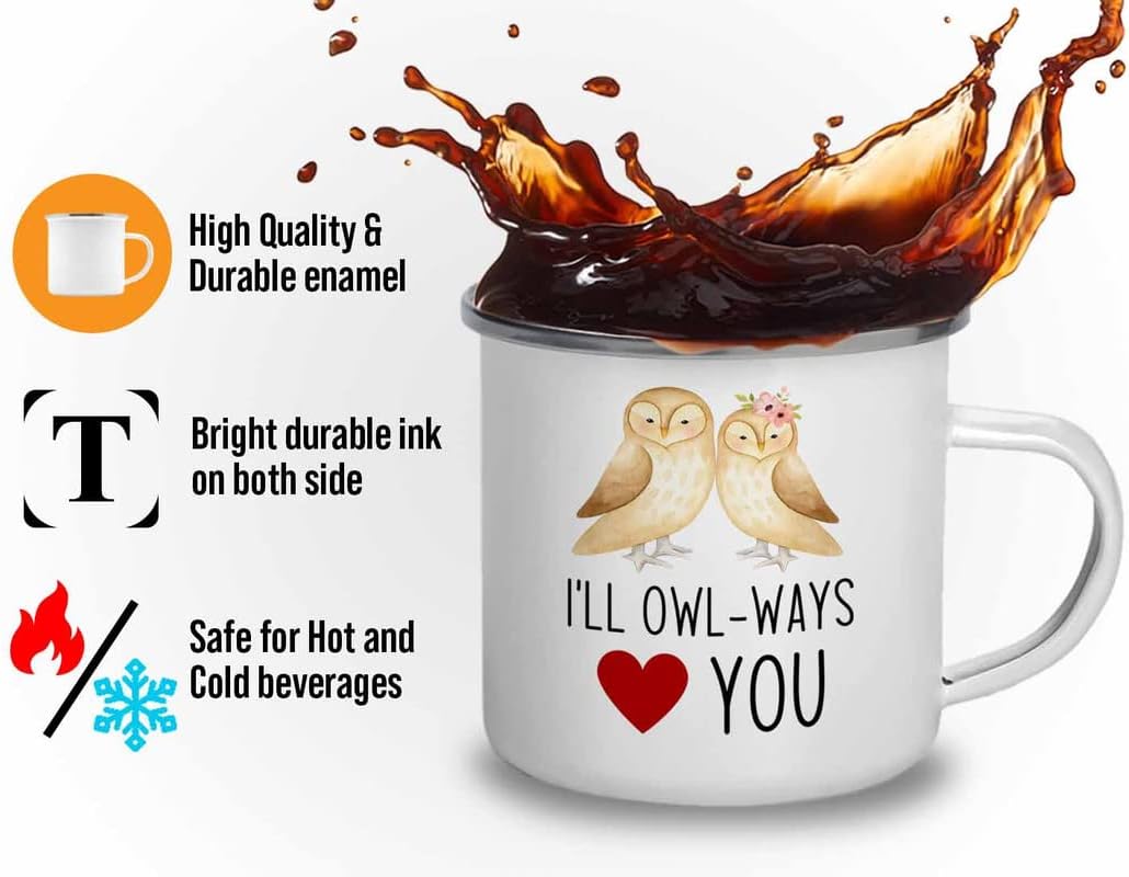 Bird Lover Camper Mug 12oz - I'll owl-ways love you - Hummingbird Nest Cage Parrot Dad Gardening Outdoor Birdwatcher Feeder