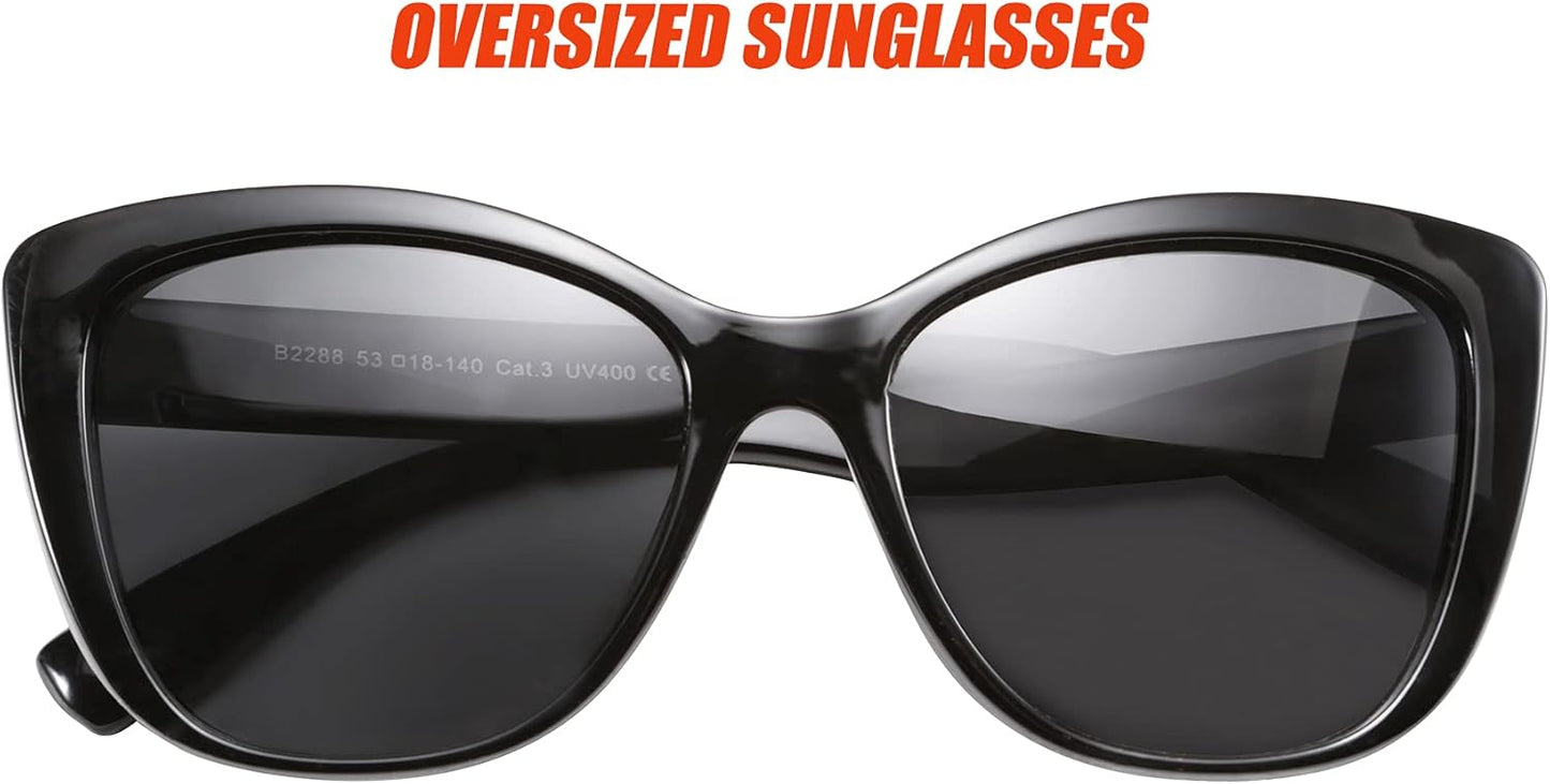 FEISEDY Polarized Vintage Sunglasses American Womens Square Jackie O C