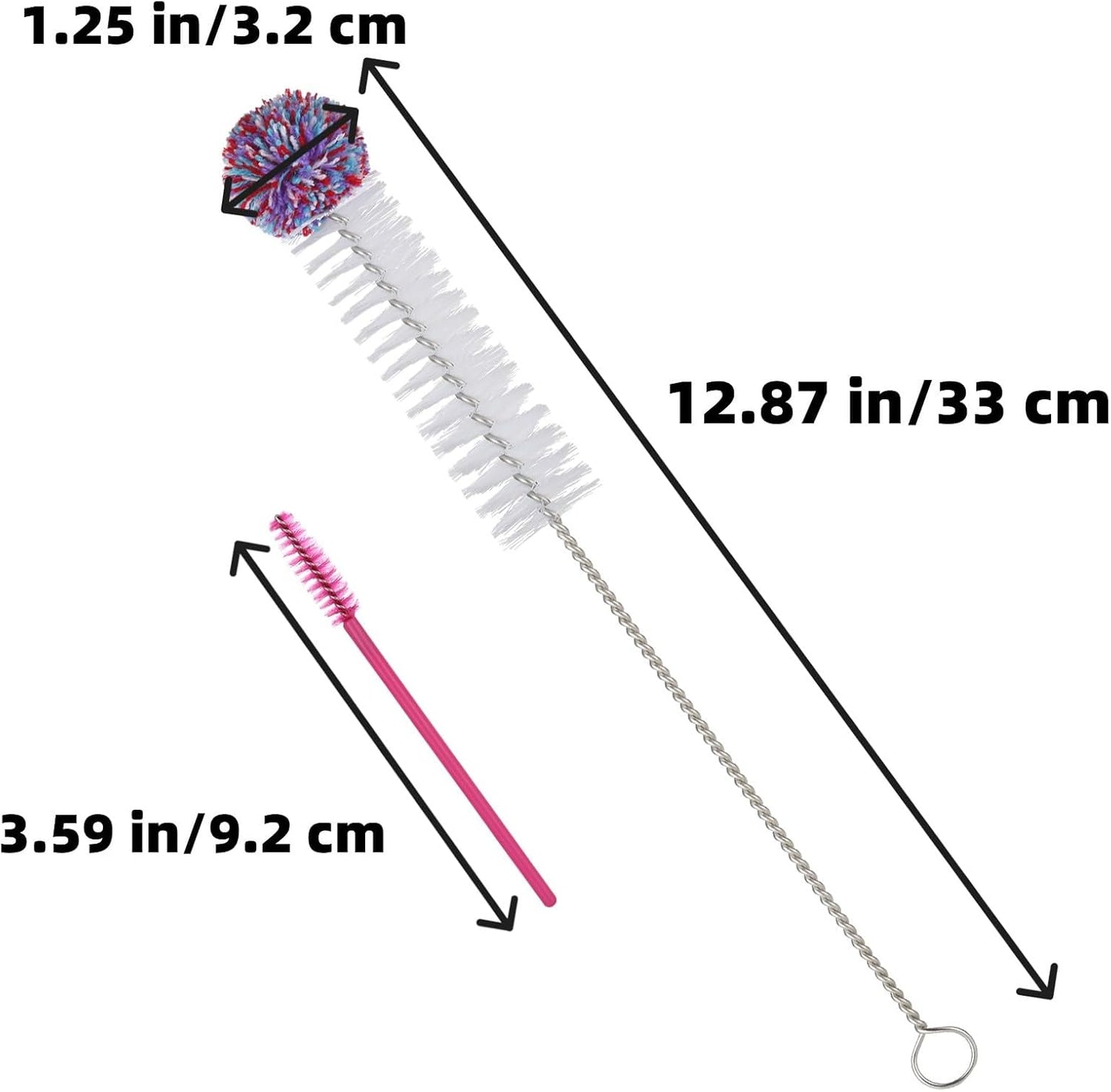 Hummingbird Feeder Cleaning Brushes, Versatile Bendable Cleaner Brush for Various Size Feeders, Gentle Bristles with Soft Tip, No Rust of Stainless Steel 304 of Cleaning Kit, 12.87 in, Blue