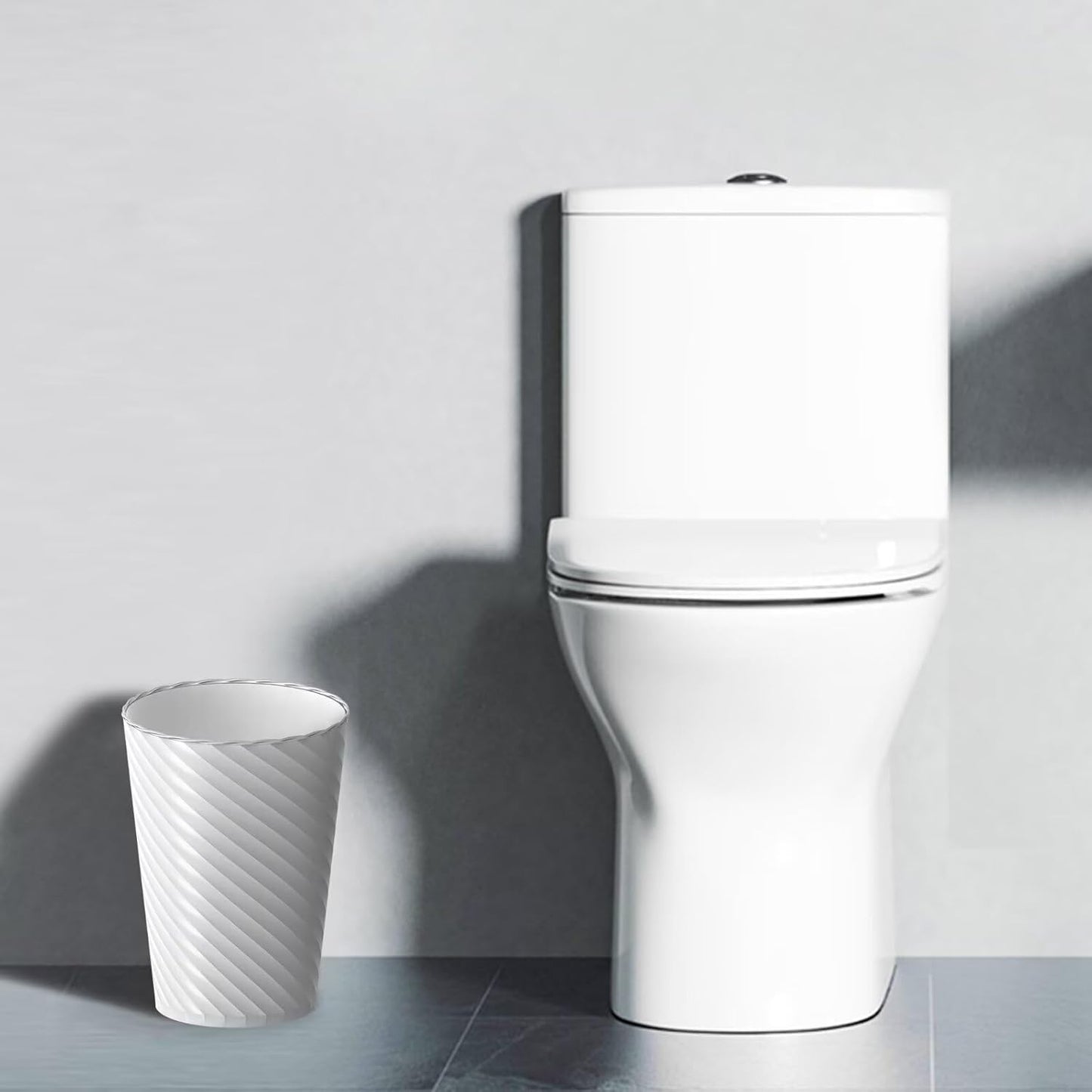Bathroom Trash Can, 3 Pack 1.8 Gallons Small Trash Can with Trash Bags