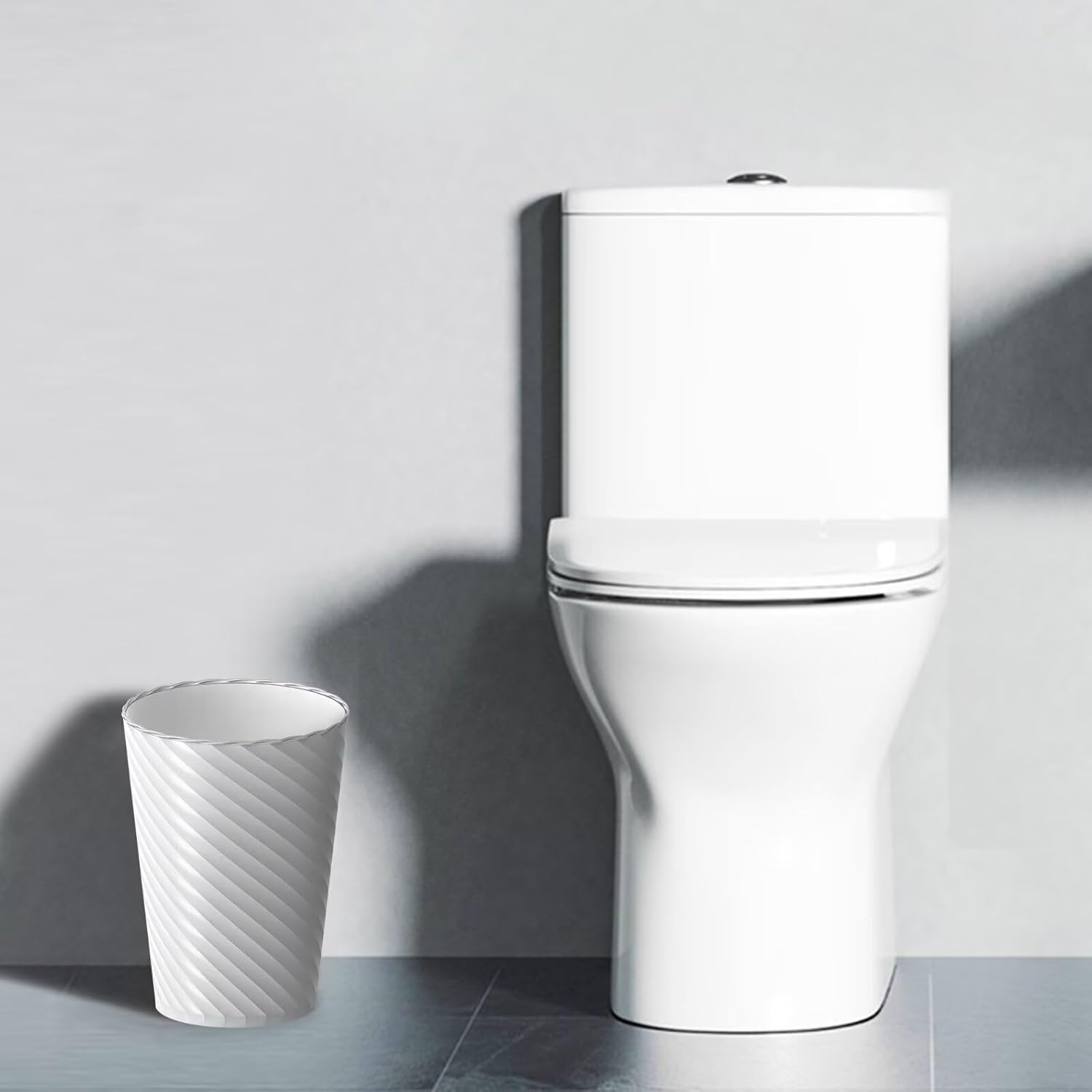 Bathroom Trash Can, 3 Pack 1.8 Gallons Small Trash Can with Trash Bags