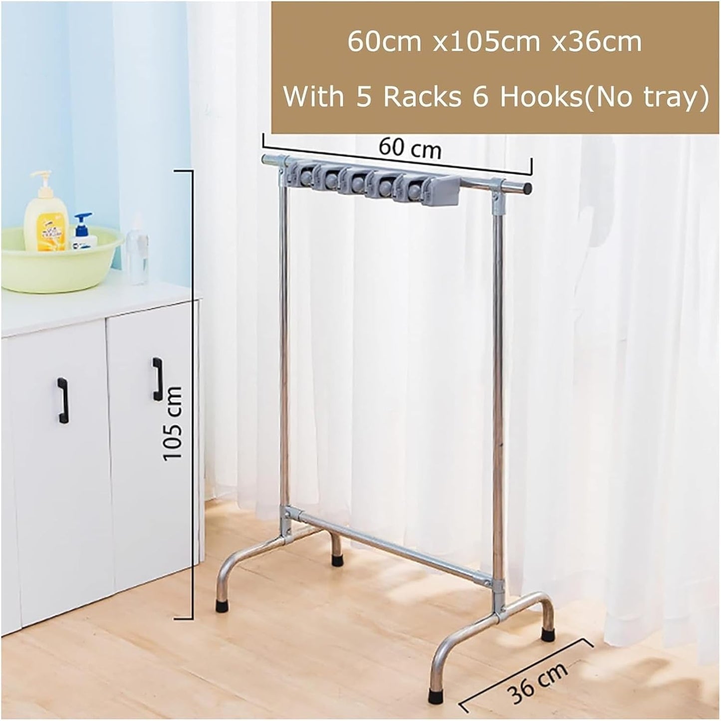 Broom mop Holder Cleaning Supplies Organizer,Commercial Stainless Stee