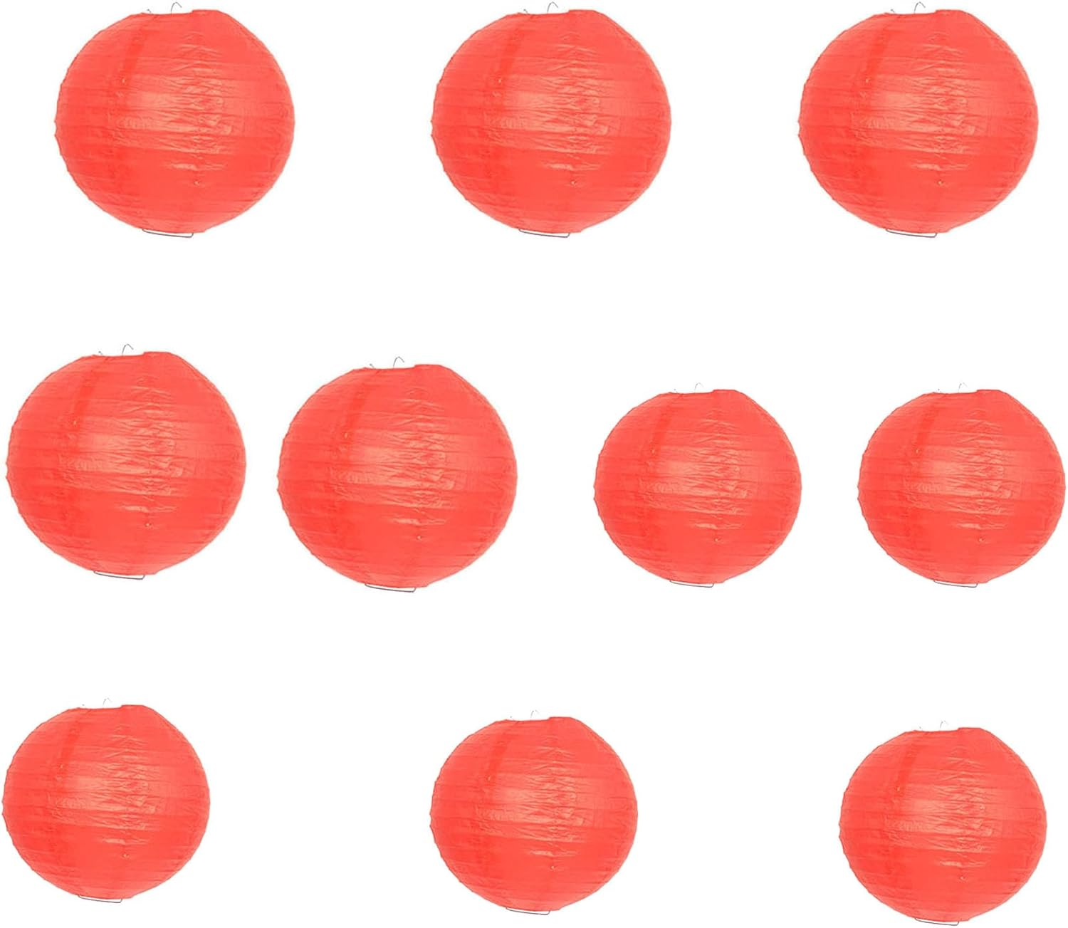 NUHUABD10pcs Paper Lanterns (5x12",5x10") 2026 Chinese New Year Decora